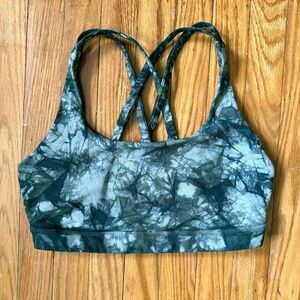 Lululemon Shibori Ice Tie Dye Sage Green Misty Moss Energy Sports Bra 6